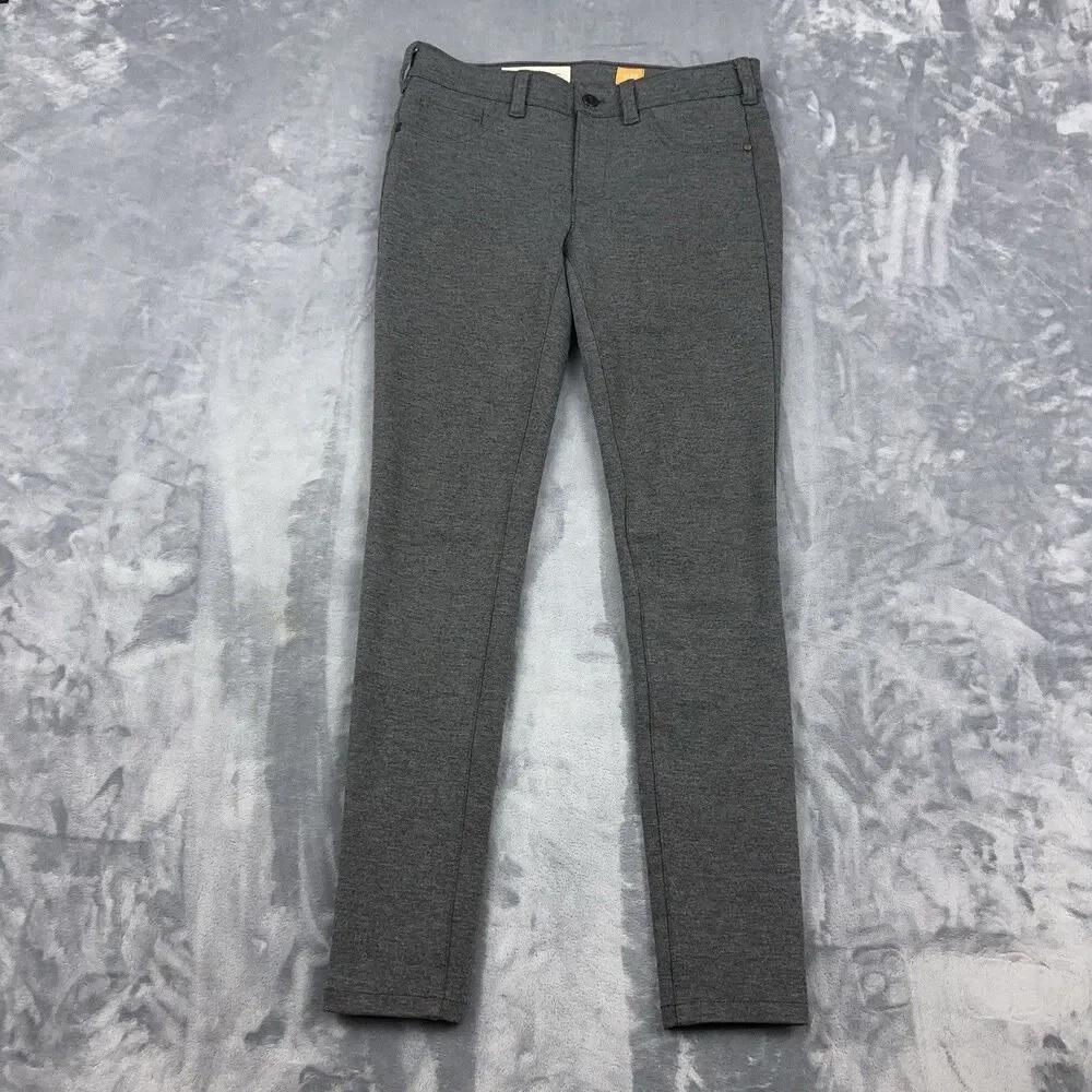 Pilcro and the Letterpress Serif Ponte Knit Skinny Pants Gray Womens Size 27